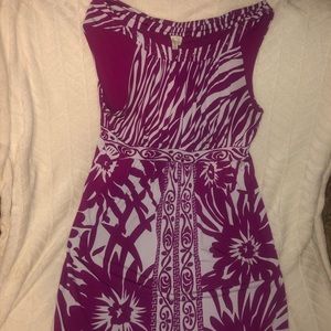 Madison Dress L Purple Print